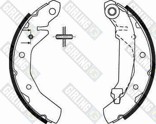 Girling 5186459 - Комплект тормозных колодок, барабанные autosila-amz.com