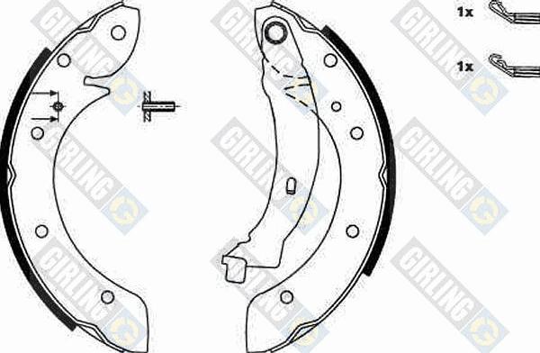 Girling 5186201 - Комплект тормозных колодок, барабанные autosila-amz.com