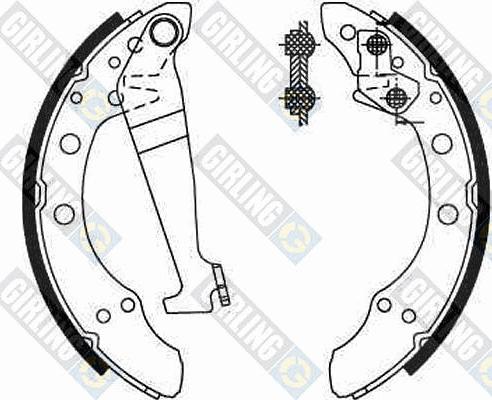 Girling 5180929 - Комплект тормозных колодок, барабанные autosila-amz.com