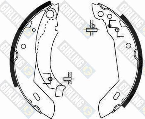 Girling 5181581 - Комплект тормозных колодок, барабанные autosila-amz.com