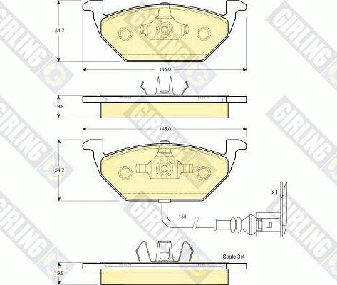 Girling 6410785 - Дисковый тормозной механизм, комплект autosila-amz.com