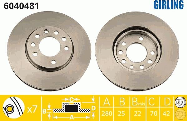 Girling 6411432 - Дисковый тормозной механизм, комплект autosila-amz.com