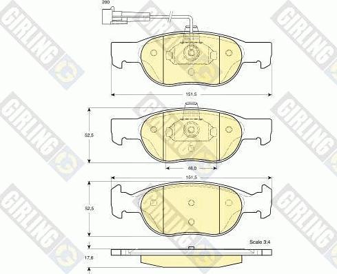 Girling 6411042 - Дисковый тормозной механизм, комплект autosila-amz.com