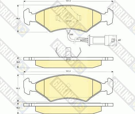 Girling 6411142 - Дисковый тормозной механизм, комплект autosila-amz.com