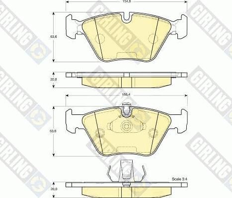 Girling 6411392 - Дисковый тормозной механизм, комплект autosila-amz.com