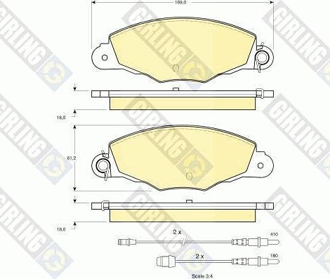 Girling 6411374 - Дисковый тормозной механизм, комплект autosila-amz.com