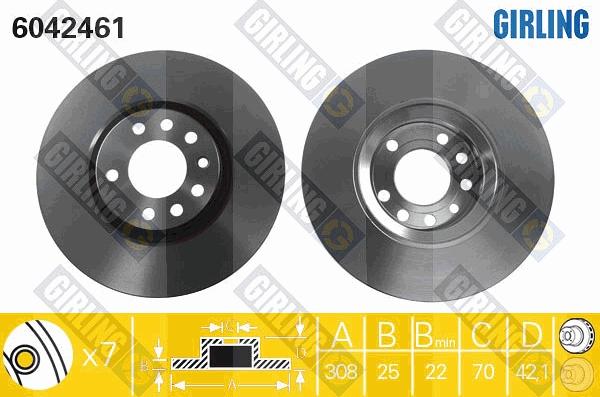 Girling 6412032 - Дисковый тормозной механизм, комплект autosila-amz.com