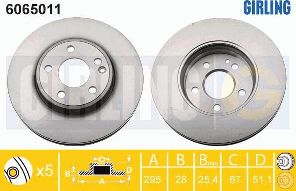 Girling 6065011 - Тормозной диск autosila-amz.com