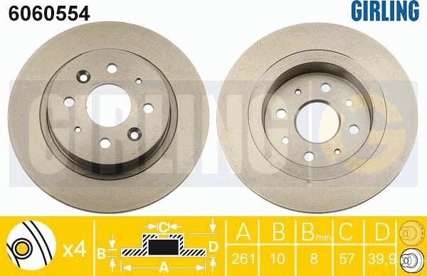 Girling 6060554 - Тормозной диск autosila-amz.com