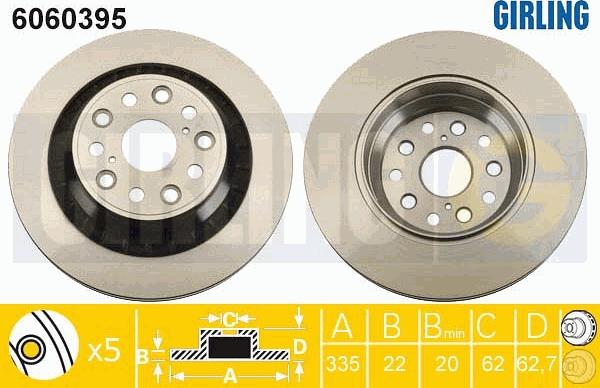 Girling 6060395 - Тормозной диск autosila-amz.com