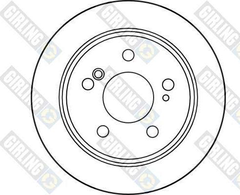 Girling 6015834 - Диск тормозной MERCEDES W201 1.8-2.6/W124 200-300 задний D 258мм. autosila-amz.com