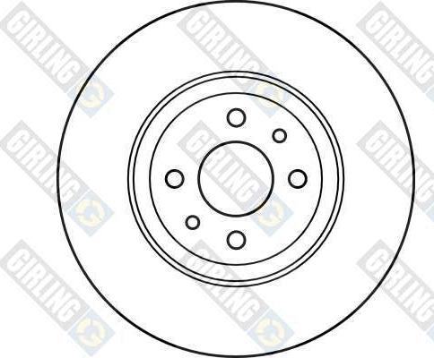 Girling 6025661 - Диск тормозной FIAT 500 08-/BRAVO 07-/DOBLO 01-/STILO 01- передний autosila-amz.com