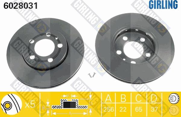 Girling 6028031 - Тормозной диск autosila-amz.com