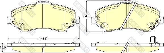 Girling 6146059 - Тормозные колодки, дисковые, комплект autosila-amz.com