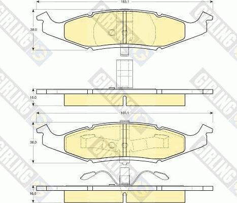 Girling 6140065 - Тормозные колодки, дисковые, комплект autosila-amz.com