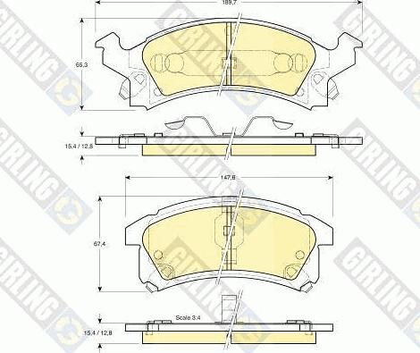 Girling 6140025 - Тормозные колодки, дисковые, комплект autosila-amz.com