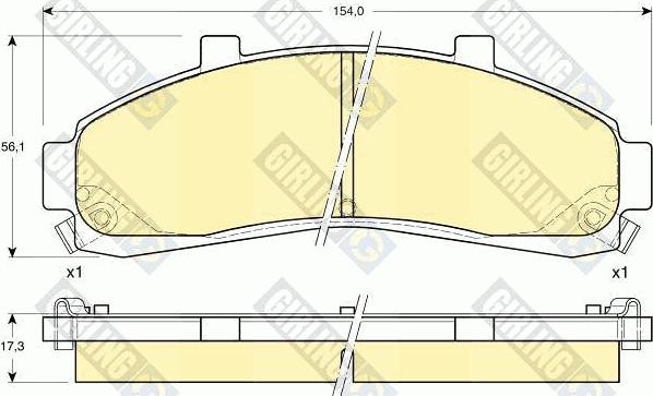 Girling 6140109 - Тормозные колодки, дисковые, комплект autosila-amz.com