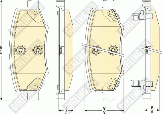 Girling 6141459 - Тормозные колодки, дисковые, комплект autosila-amz.com