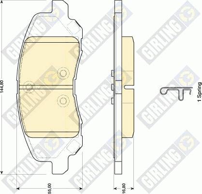 Girling 6141419 - Тормозные колодки, дисковые, комплект autosila-amz.com