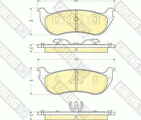 Girling 6141325 - Тормозные колодки, дисковые, комплект autosila-amz.com