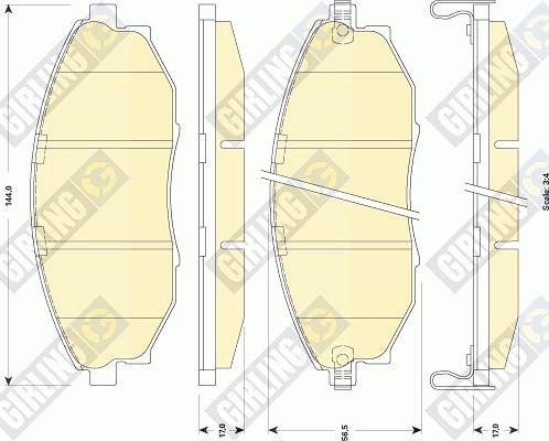 Girling 6141799 - Тормозные колодки, дисковые, комплект autosila-amz.com