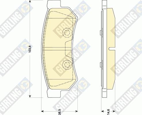 Girling 6141789 - Тормозные колодки, дисковые, комплект autosila-amz.com