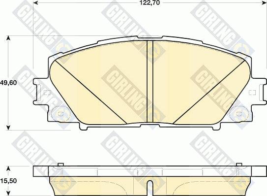 Girling 6141739 - Тормозные колодки, дисковые, комплект autosila-amz.com