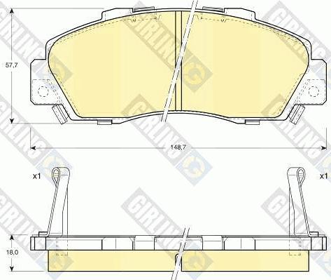 Girling 6109959 - Тормозные колодки, дисковые, комплект autosila-amz.com