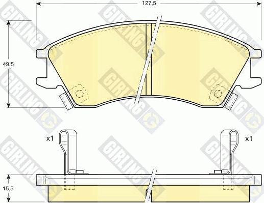 Girling 6109929 - Тормозные колодки, дисковые, комплект autosila-amz.com