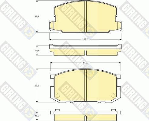 Girling 6109549 - Тормозные колодки, дисковые, комплект autosila-amz.com