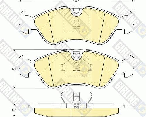 Girling 6109512 - Тормозные колодки, дисковые, комплект autosila-amz.com