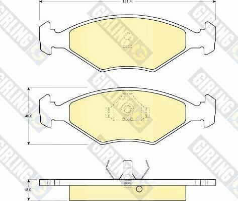 Girling 6109582 - Тормозные колодки, дисковые, комплект autosila-amz.com