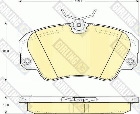 Girling 6109571 - Тормозные колодки, дисковые, комплект autosila-amz.com