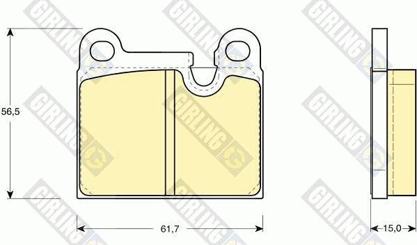 Girling 6109192 - Тормозные колодки, дисковые, комплект autosila-amz.com