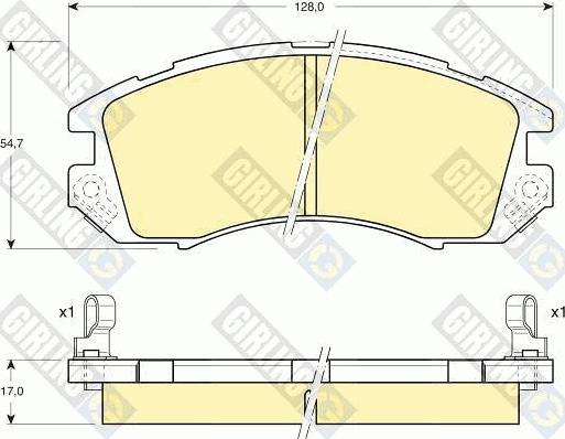 Girling 6109899 - Тормозные колодки, дисковые, комплект autosila-amz.com