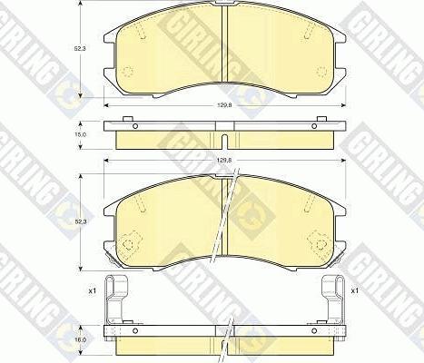 Girling 6109819 - Тормозные колодки, дисковые, комплект autosila-amz.com