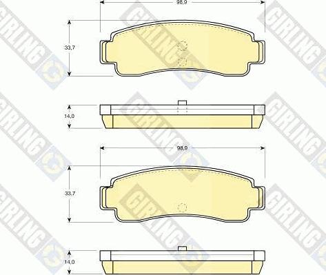 Girling 6109829 - Тормозные колодки, дисковые, комплект autosila-amz.com