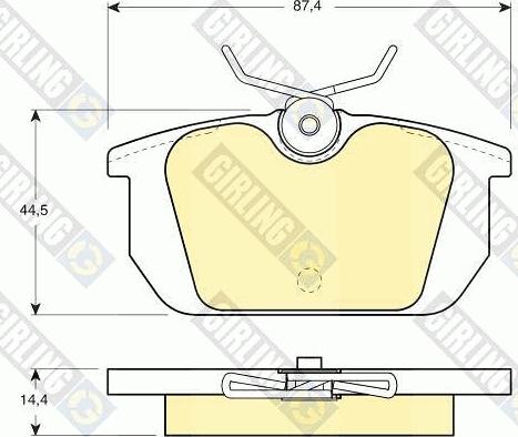 Girling 6104661 - Тормозные колодки, дисковые, комплект autosila-amz.com