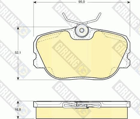 Girling 6104601 - Тормозные колодки, дисковые, комплект autosila-amz.com