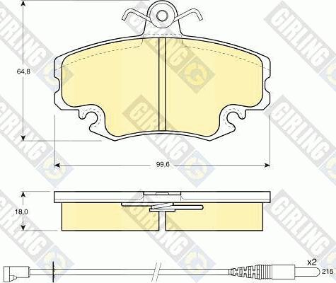 Girling 6104001 - Тормозные колодки, дисковые, комплект autosila-amz.com