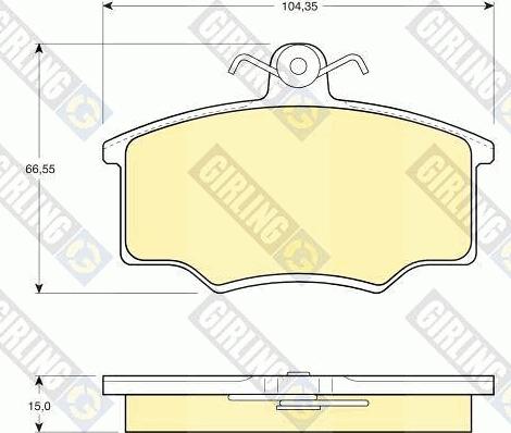 Girling 6104031 - Тормозные колодки, дисковые, комплект autosila-amz.com