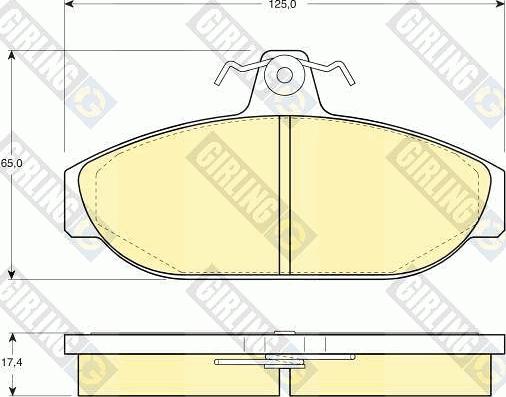 Girling 6104821 - Тормозные колодки, дисковые, комплект autosila-amz.com