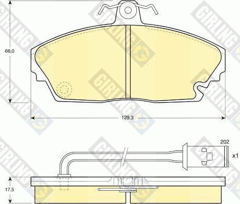 Girling 6104791 - Тормозные колодки, дисковые, комплект autosila-amz.com