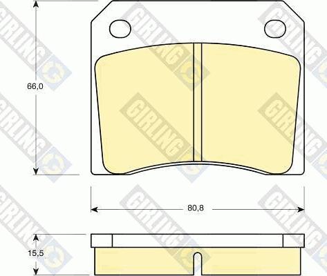 Girling 6105571 - Тормозные колодки, дисковые, комплект autosila-amz.com