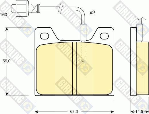 Girling 6106271 - Тормозные колодки, дисковые, комплект autosila-amz.com