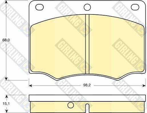 Girling 6106741 - Тормозные колодки, дисковые, комплект autosila-amz.com