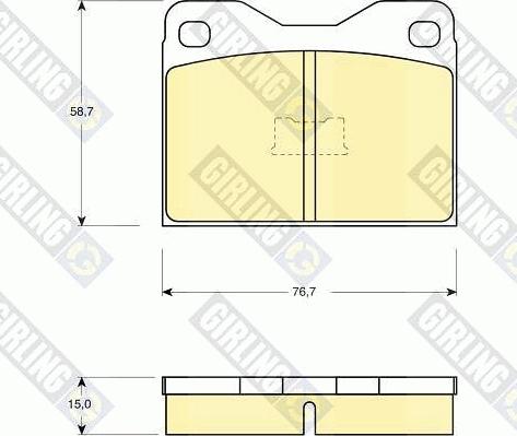 Girling 6101592 - Тормозные колодки, дисковые, комплект autosila-amz.com