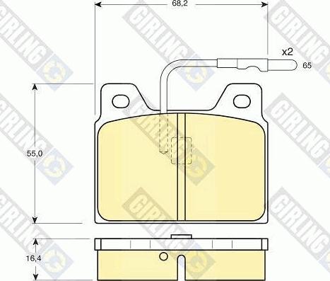 Girling 6101561 - Тормозные колодки, дисковые, комплект autosila-amz.com