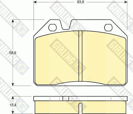 Girling 6101193 - Тормозные колодки, дисковые, комплект autosila-amz.com