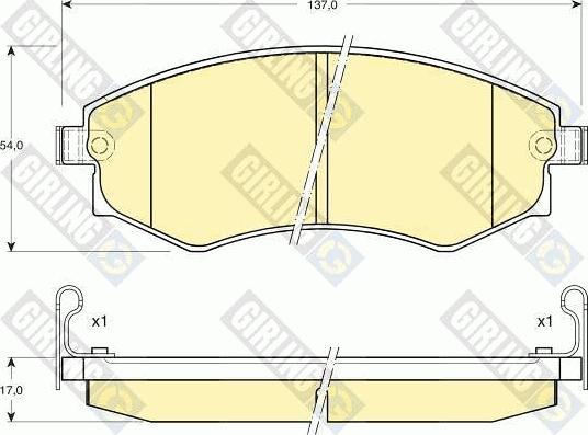 Girling 6108959 - Тормозные колодки, дисковые, комплект autosila-amz.com